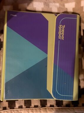 Mead Trapper Keeper School Binder - Blue, Purple, Teal